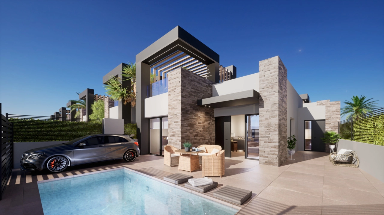 Novas Villas San Fulgencio - Design moderno e conforto mediterrânico - Preços