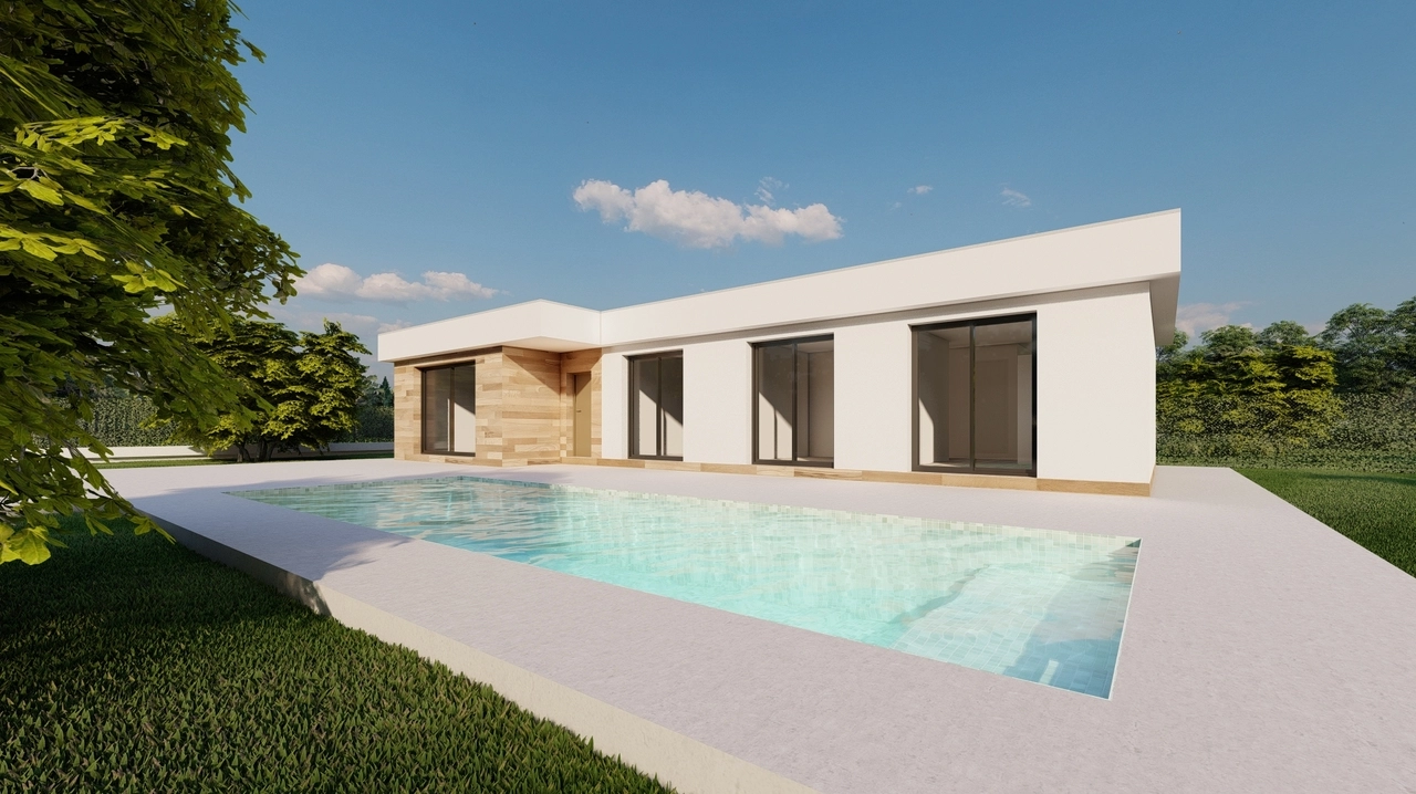 Villas modernes à Calasparra – Terrain de 1000 m² avec piscine privée