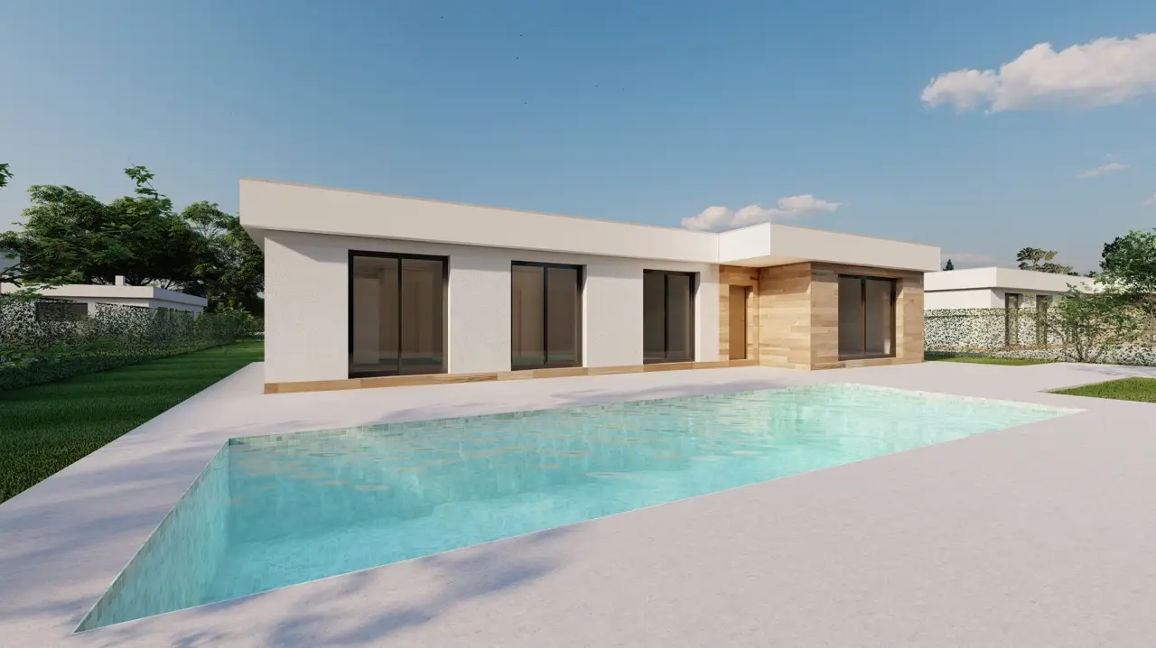 Villas modernes à Calasparra – Terrain de 1000 m² avec piscine privée