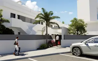 Maison de ville à Los Balcones, Torrevieja – 2 chambres, piscine privée et vue lac salé