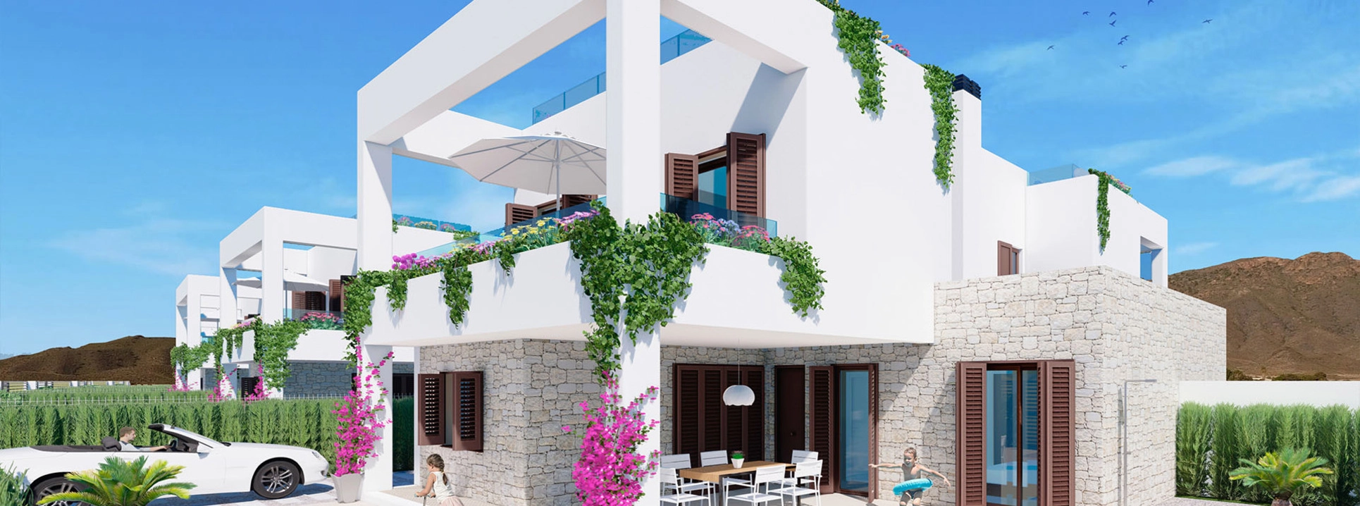 **Seaside Villas Mar de Pulpí : Nowoczesne wille z basenem i widokiem na morze - Od 383 tys.)