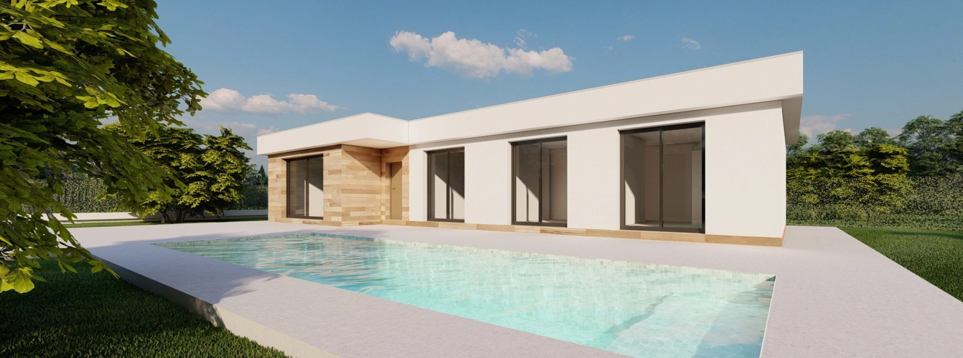 Villas modernes à Calasparra – Terrain de 1000 m² avec piscine privée